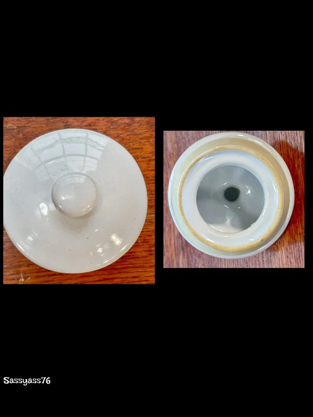 🆕VTG▪️NEWCOR STONEWARE▪️2 Cream Heavy Glazed Ceramic Lidded Kitchen Canisters